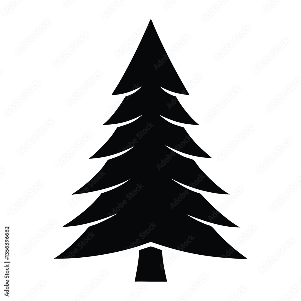 Obraz premium set of vector Christmas trees
