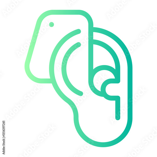 hearing aid gradient icon