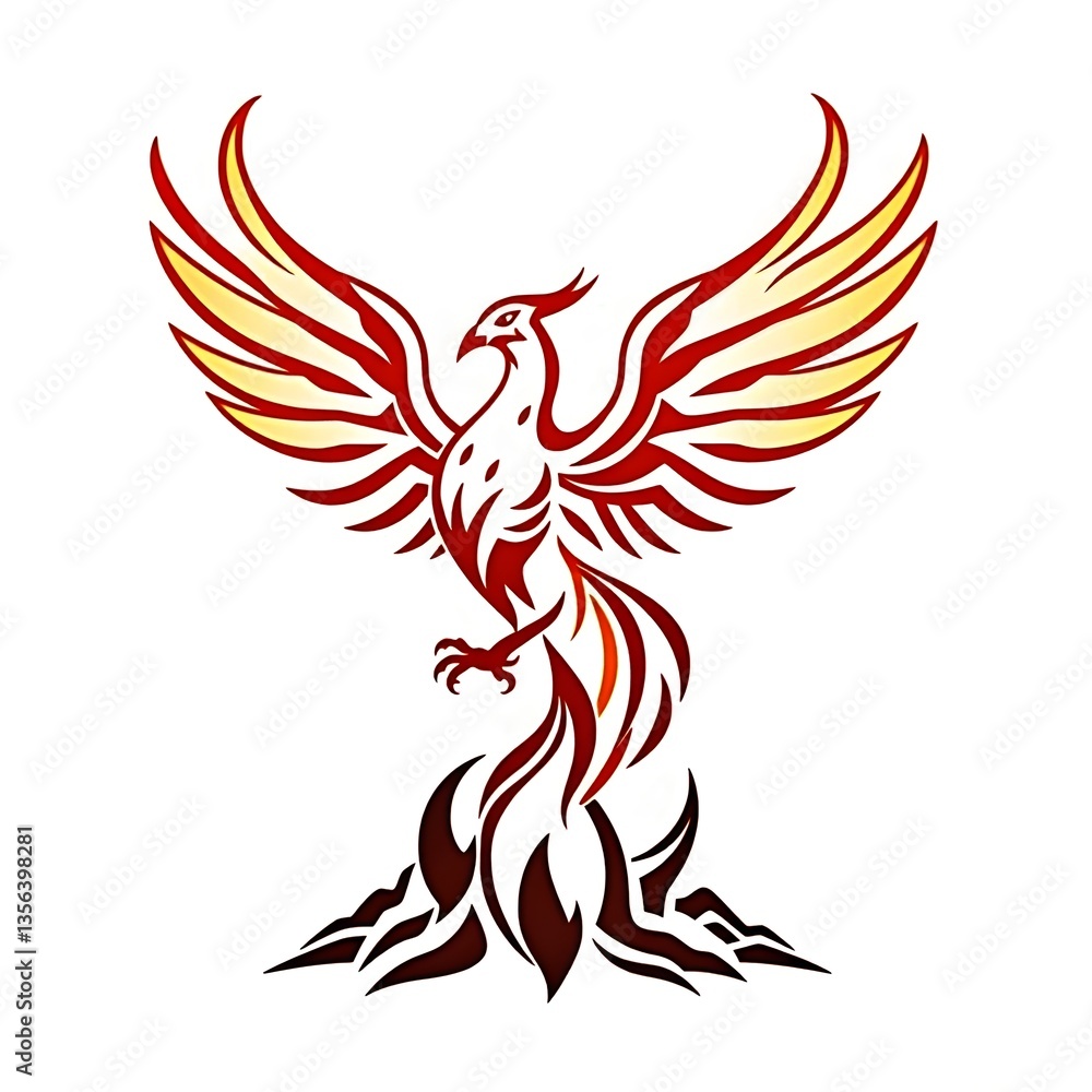 Obraz premium Black vector wings silhouette, an eagle and angel design