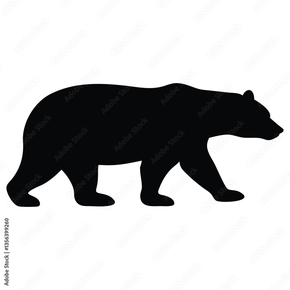 Obraz premium bear silhouette vector