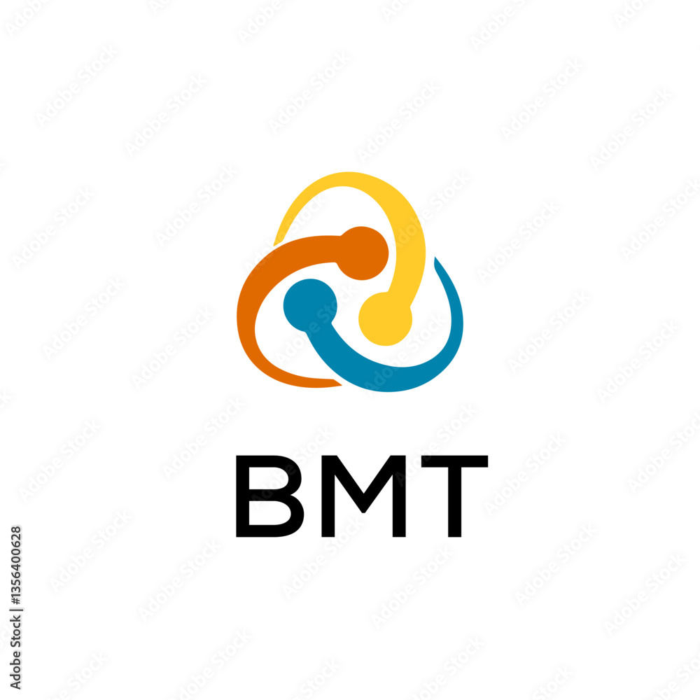 Obraz premium BMT creative minimalist letter logo.