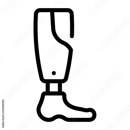 prosthetic limb line icon