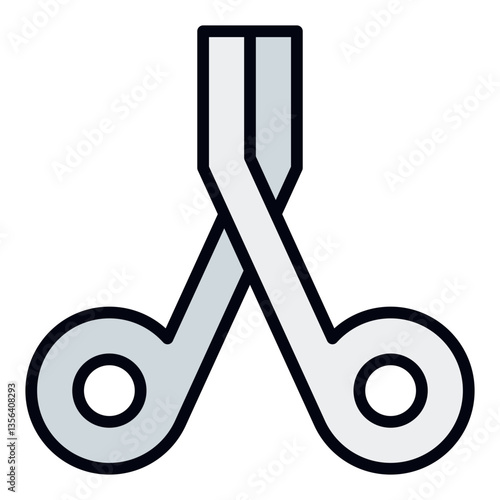 Icon of Scissors. Filled Line Icon