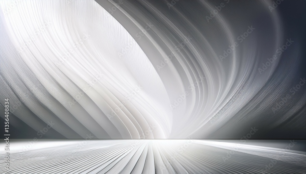 stunning abstract panorama graceful silver light patterns on white background with gray gradient embracing floor and wall at midday evoking a sense of tranquility and minimalism stunning abstract panorama graceful silver light patterns on white background with gray gradient embracing floor and wall at midday evoking a sense of tranquility and minimalism
