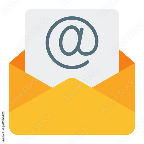Email Notification Icon. Flat Icon