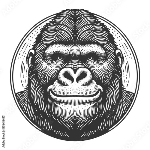 Smiling Gorilla vector illustration