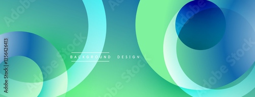 Background design with overlapping circular shapes, featuring smooth gradients and soft lighting effects, creating a dynamic abstract composition