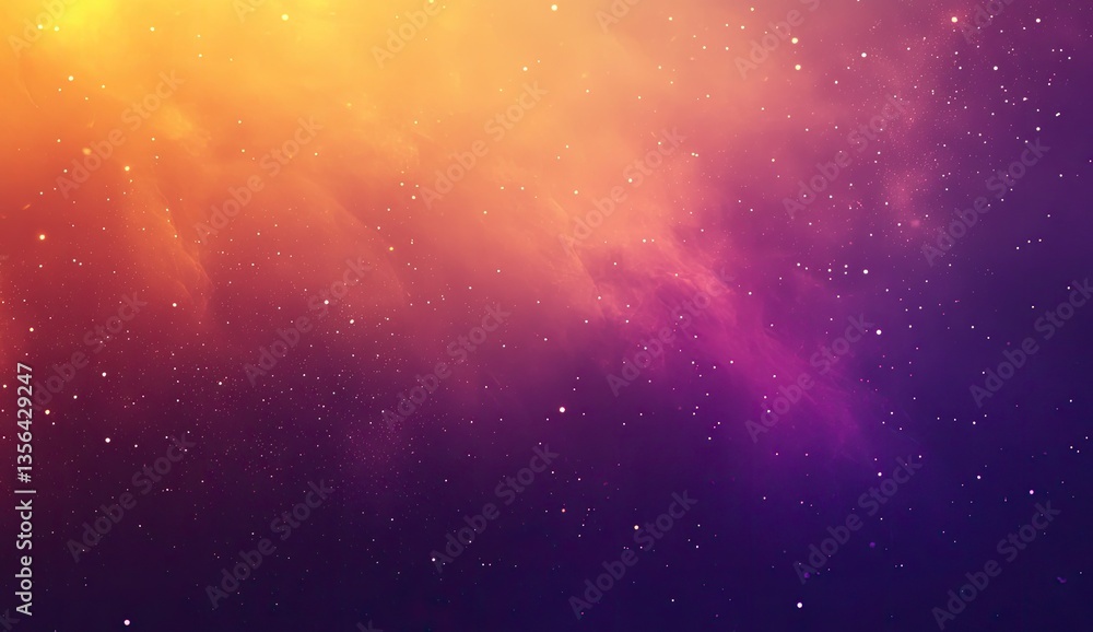 Fototapeta premium Cosmic nebula, vibrant colors, star-filled space