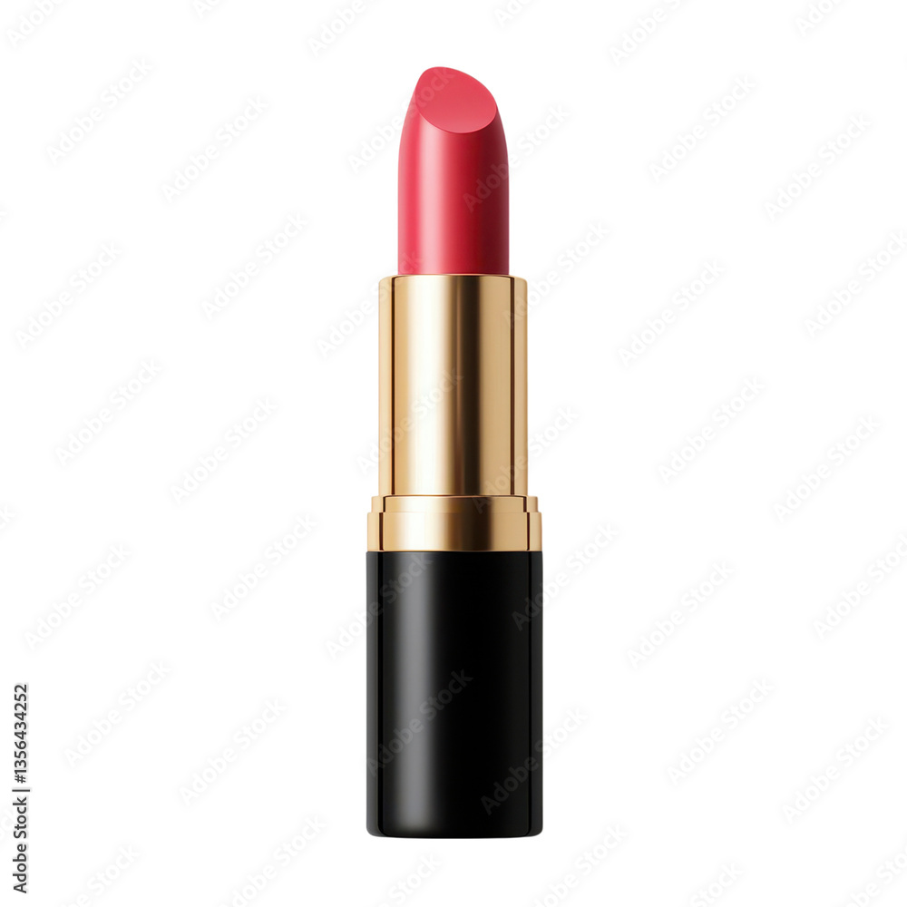 Red lipstick on a transparent background. Concept of beauty, makeup, and cosmetics. Red lipstick on a transparent background. Concept of beauty, makeup, and cosmetics.