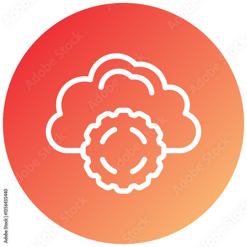 Vector Design Cloud Settings Icon Style