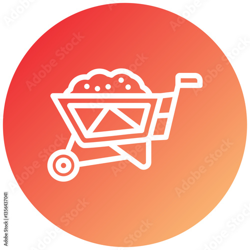 Vector Design Wheelbarrow Icon Style
