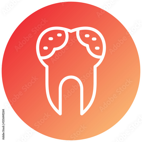 Tooth Decayed Icon Style