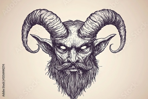 Wallpaper Mural Krampus head portrait. Torontodigital.ca