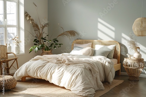 bedroom with bed and pillows