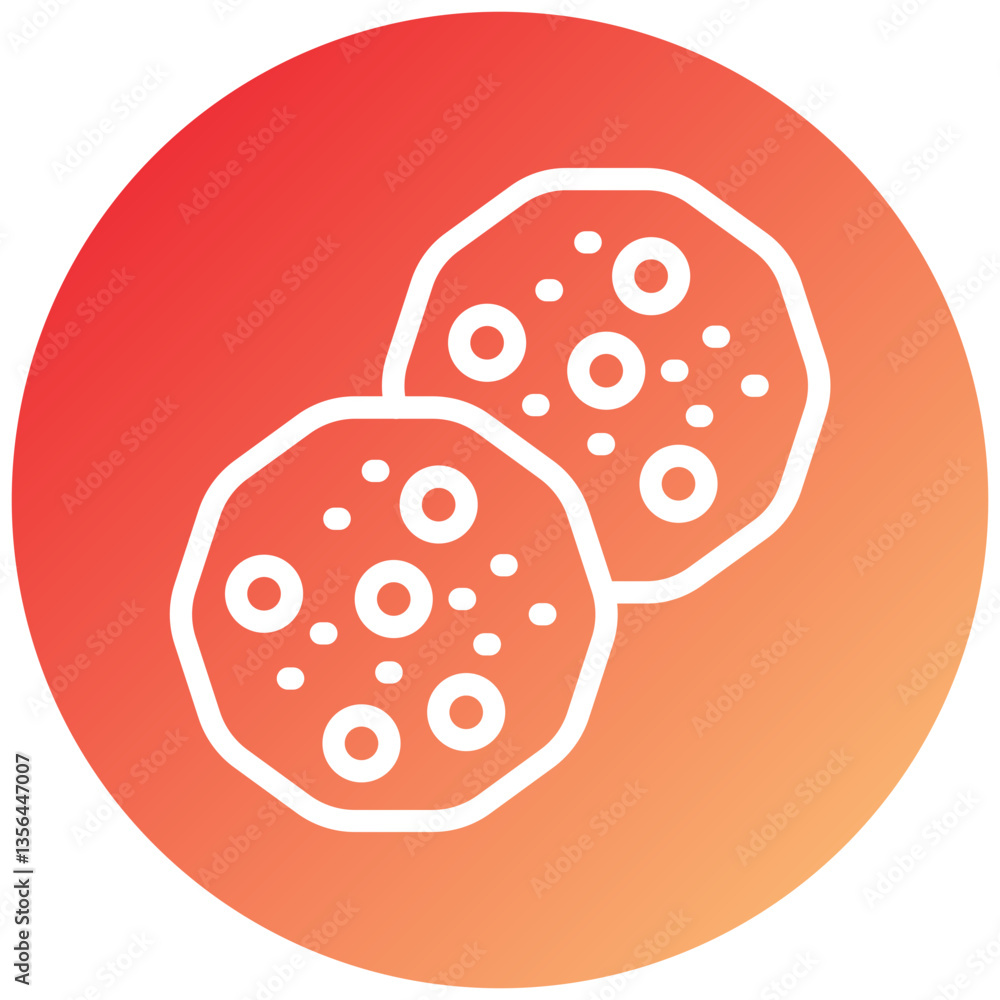 Fototapeta premium Cookie Icon Style