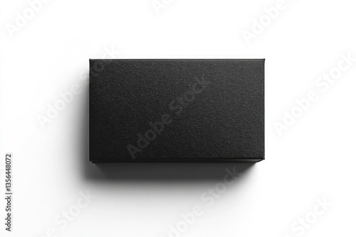 Empty black box on white background