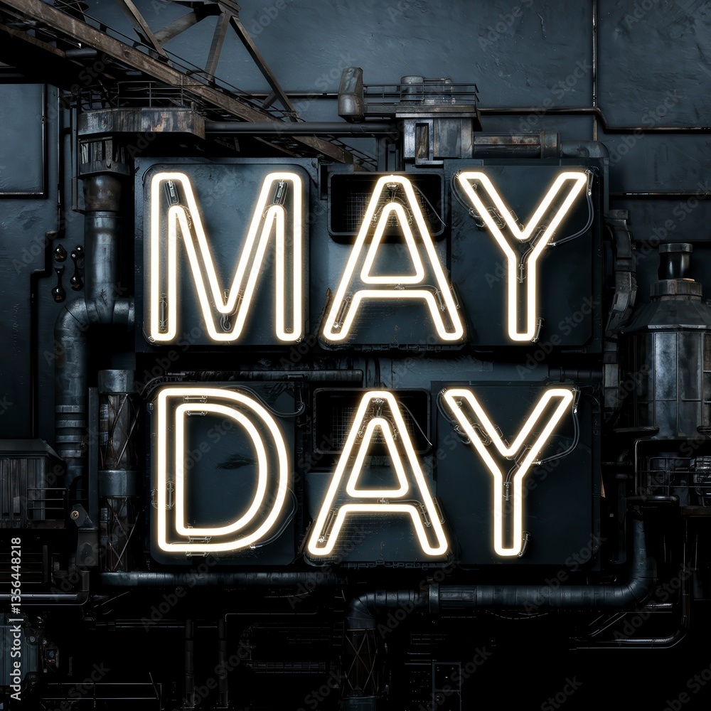 Obraz premium Workers unite for International Workers' Day celebration on May Day advocating for rights and recognition worldwide