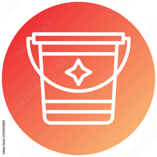 Sand Bucket Icon Style