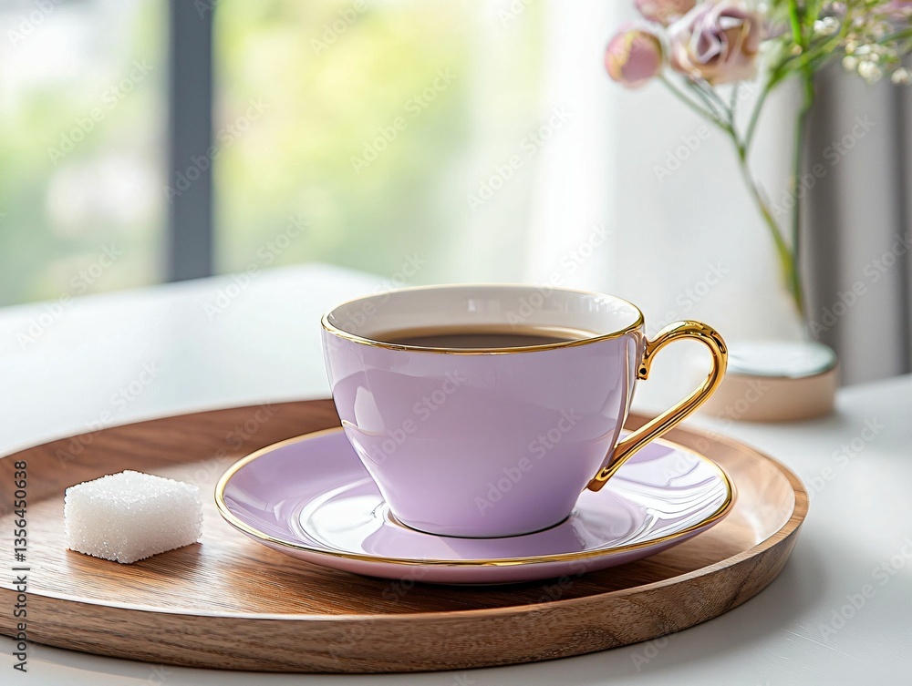 Obraz premium Lavender Coffee Cup