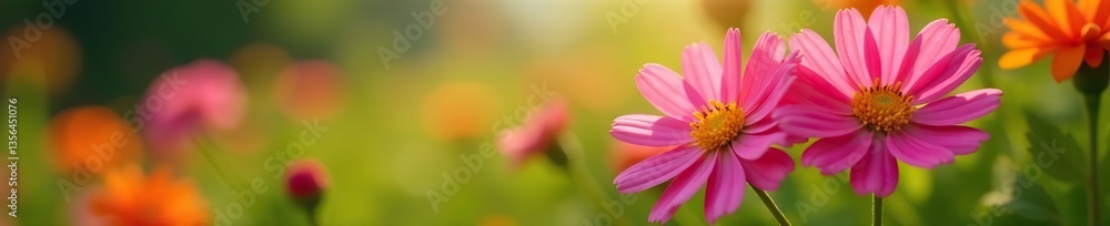 Vibrant two delosperma flowers in full bloom on a sunny day, succulent, botanical Vibrant two delosperma flowers in full bloom on a sunny day, succulent, botanical