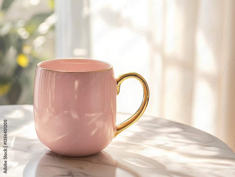 Fototapeta premium Pink Gold Mug
