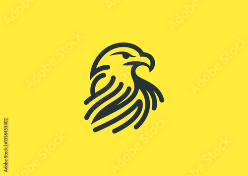 Line Art Eagle Logo – A sleek eagle illustration using clean lines, representing freedom, vision, and strength.
