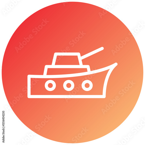 Army Ship Icon Style
