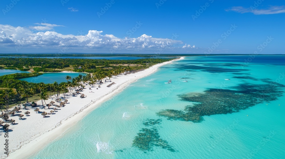 Fototapeta premium Pristine Tropical Beach with Clear Water