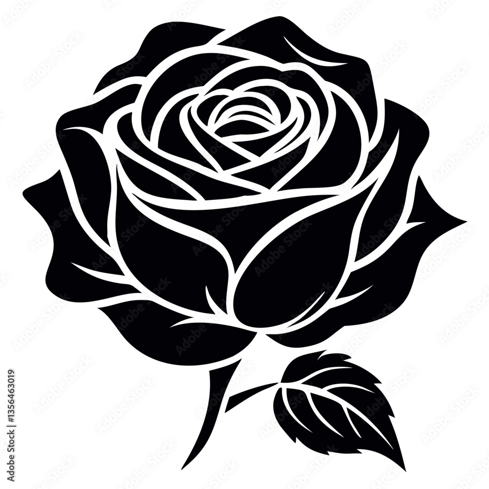 rose silhouette vector rose silhouette vector
