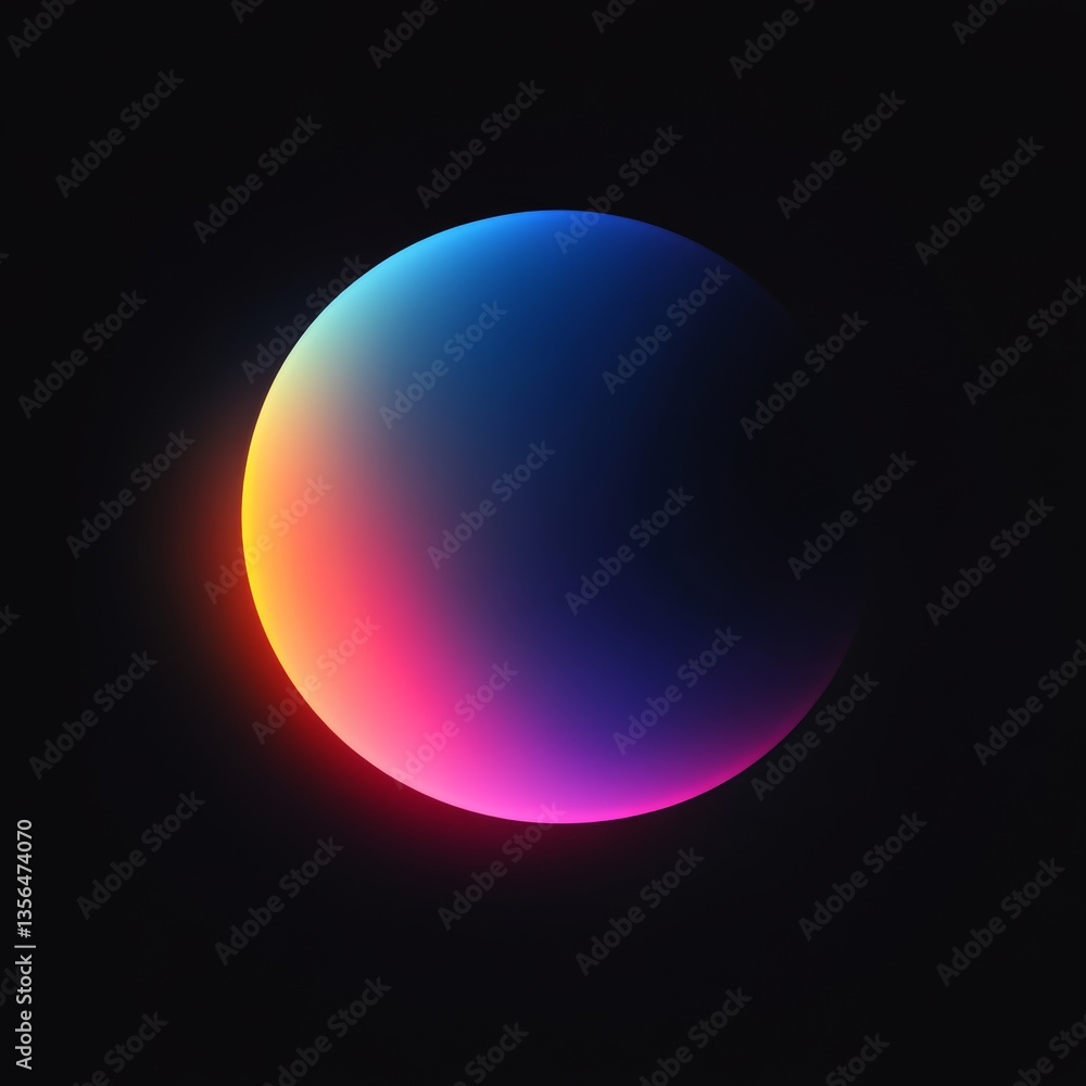 Gradient Sphere on Dark Background Gradient Sphere on Dark Background
