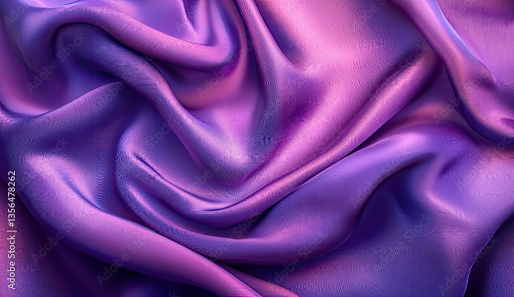 Purple silk fabric drapes in soft folds (1) Purple silk fabric drapes in soft folds (1)
