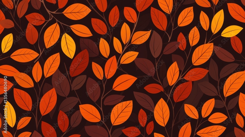 Vibrant Autumn Leaves Background with Rich Colors of Orange, Yellow, and Brown on Dark Canvas Perfect for Seasonal Themes and Designs Vibrant Autumn Leaves Background with Rich Colors of Orange, Yellow, and Brown on Dark Canvas Perfect for Seasonal Themes and Designs