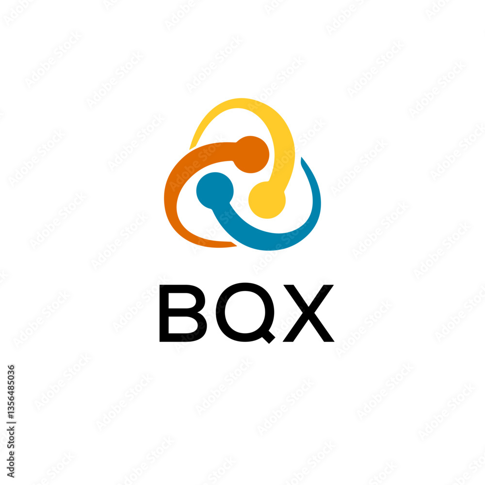 Obraz premium BQX creative minimalist letter logo.