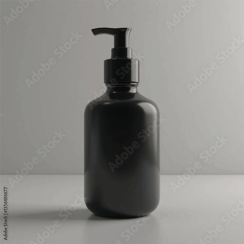 3d cosmetic products, 3d shampoo bottles, shampoo bottles, nozel, without label, shampoo bottle mockup, shampoo bottle with nature background, flower plants,leaves, realistic, forest,stone