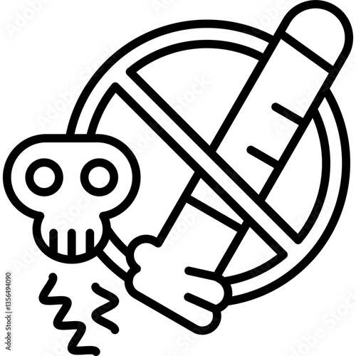 No Smoking Icon Vector Element