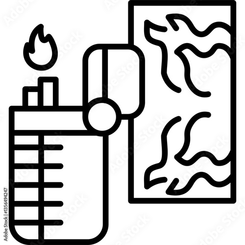 Fire Lighter Icon Vector Element