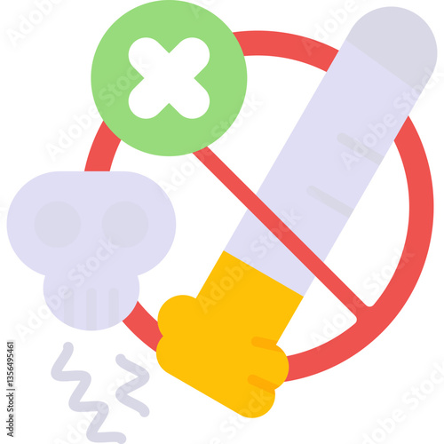 No Smoking Icon Vector Element