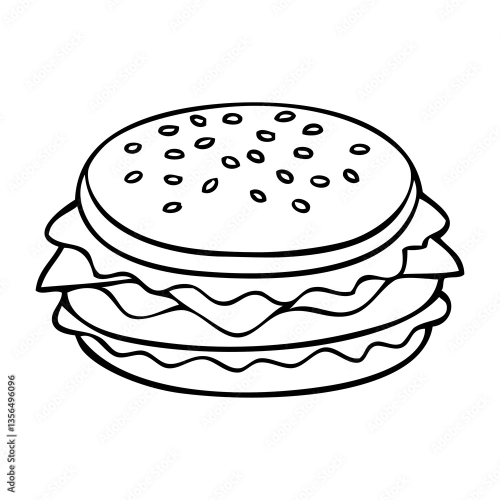 burger sketch vector illustration burger sketch vector illustration