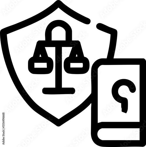 law restriction policy concept. Scales of justice symbolizing law and fairness.