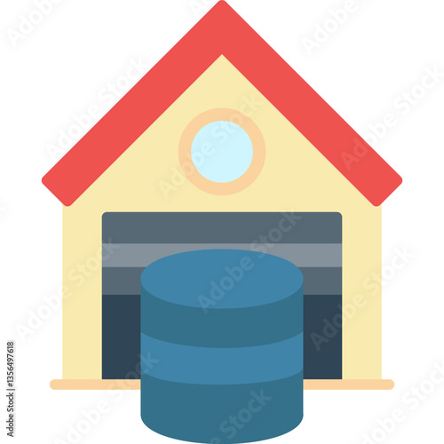 Data Warehouse Icon Vector Element