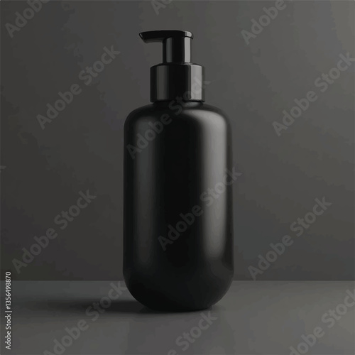 3d cosmetic products, 3d shampoo bottles, shampoo bottles, nozel, without label, shampoo bottle mockup, shampoo bottle with nature background, flower plants,leaves, realistic, forest,stone