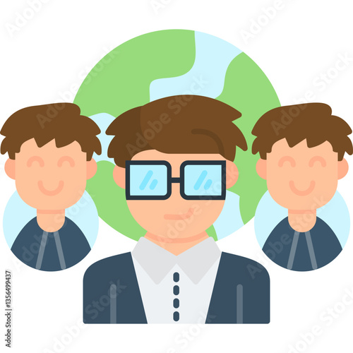 Outsourcing Icon Vector Element