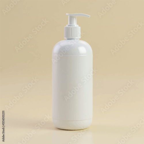 3d cosmetic products, 3d shampoo bottles, shampoo bottles, nozel, without label, shampoo bottle mockup, shampoo bottle with nature background, flower plants,leaves, realistic, forest,stone