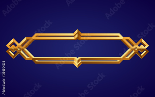 Obraz na płótnie Frame medieval game ui. Empty rectangle frame in old style, interface element. Metallic banner or decorative border. cartoon of blank rectangle button w salonie
