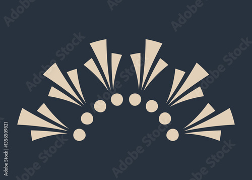 Obraz na płótnie Sunburst firework explosion, bursting or light rays, linear drawing. trendy hand drawn retro isolated design element w salonie