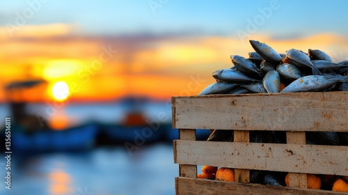 Crate filled with freshly harvested mussels ready for seafood dishes and culinary delights