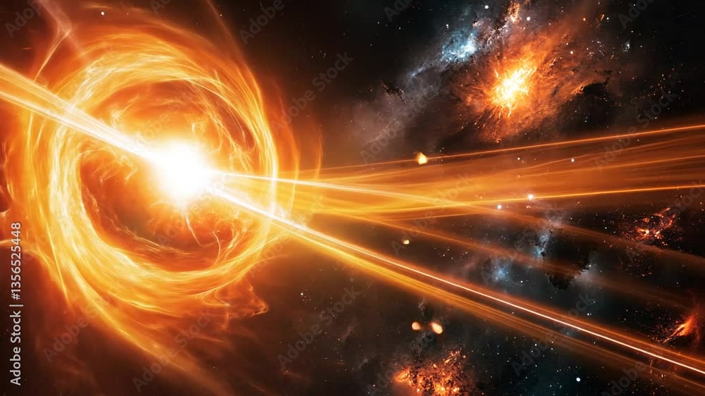 Cosmic Inferno: A Stellar Explosion in Deep Space Cosmic Inferno: A Stellar Explosion in Deep Space