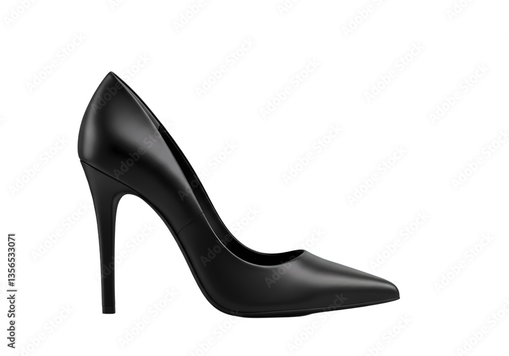 Elegant Black High Heels isolated on transparent background Elegant Black High Heels isolated on transparent background
