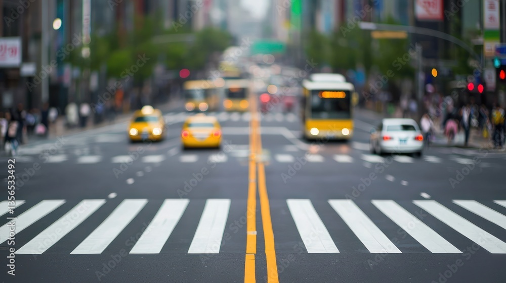 Urban traffic dynamics a busy intersection in a modern city gigapixel detail daytime pedestrian focus Urban traffic dynamics a busy intersection in a modern city gigapixel detail daytime pedestrian focus