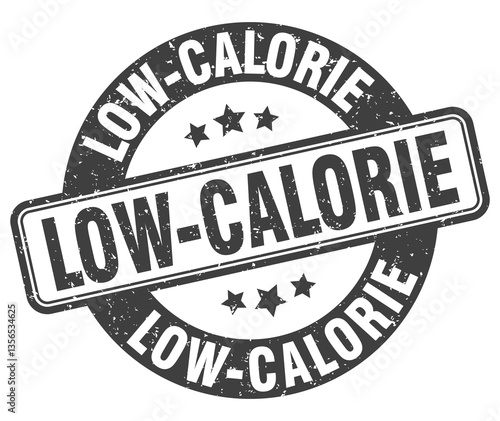 low-calorie stamp. low-calorie label. round grunge sign